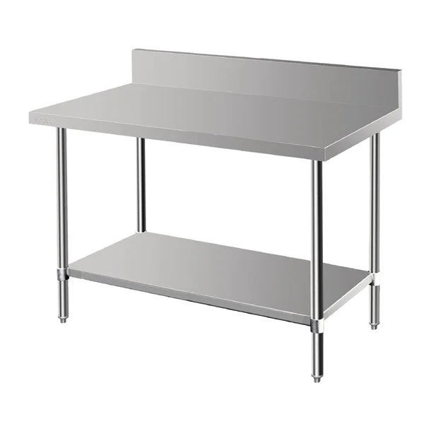 Vogue Premium Stainless Steel Table with Splashback 600mm DA337 Mattys