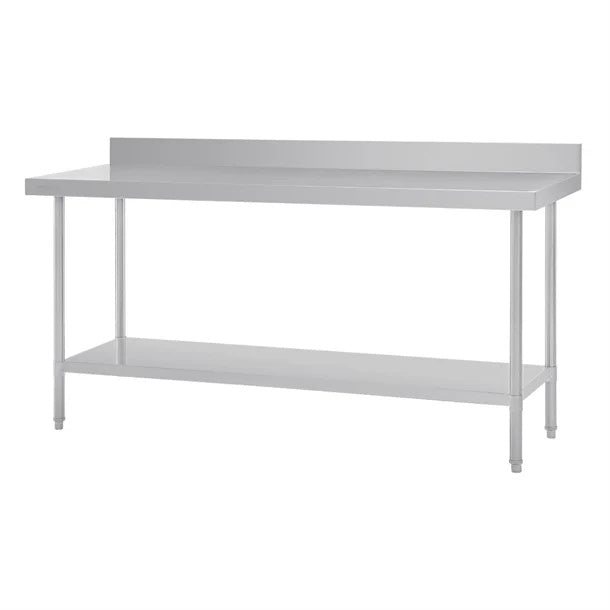 Vogue Premium Stainless Steel Table with Splashback 1500mm DA340 Mattys