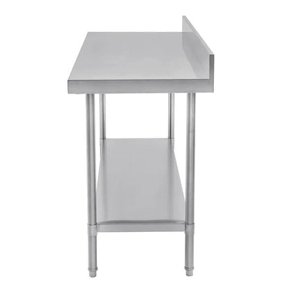 Benches Vogue Premium Stainless Steel Table with Splashback 1800mm - DA341 Mattys
