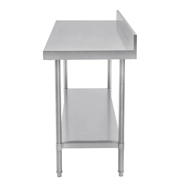 Vogue Premium Stainless Steel Table with Splashback 1800mm DA341 Mattys