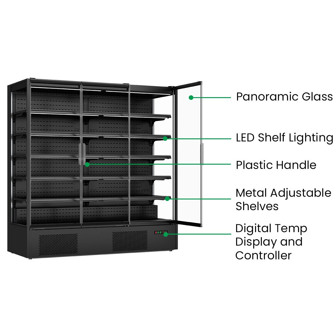 Thermaster Supermarket Panorama 3 Door Chiller Display - DC-187B Thermaster