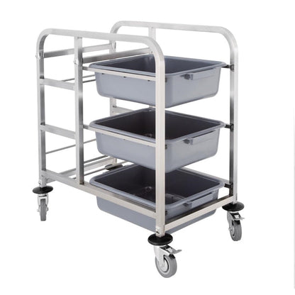 Stainless Steel & Shelving Vogue Stainless Steel Bussing Trolley - DK738 Vogue