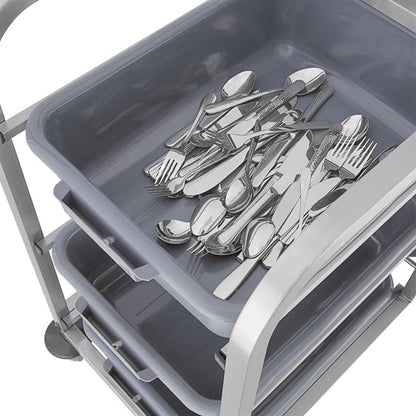Stainless Steel & Shelving Vogue Stainless Steel Bussing Trolley - DK738 Vogue