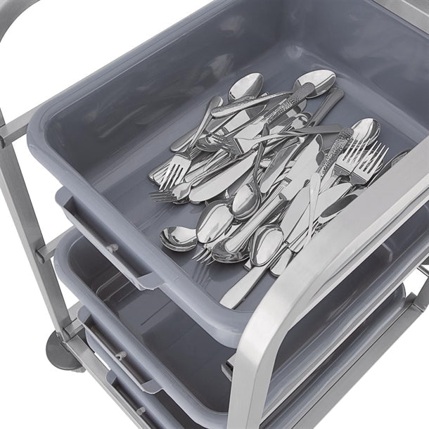 Stainless Steel & Shelving Vogue Stainless Steel Bussing Trolley - DK738 Vogue