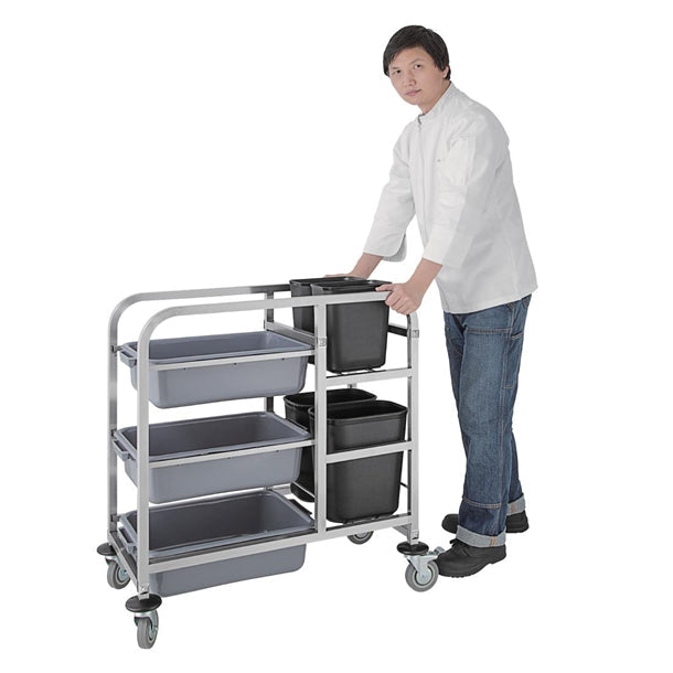 Stainless Steel & Shelving Vogue Stainless Steel Bussing Trolley - DK738 Vogue