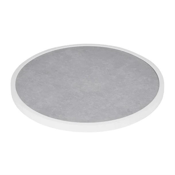 Bolero Fibre Glass Round Table Top Grey Stone Effect 580mm DL485 Mattys