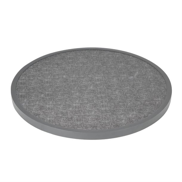Bolero Fibre Glass Round Table Top Brushed Black 580mm DL489 Mattys