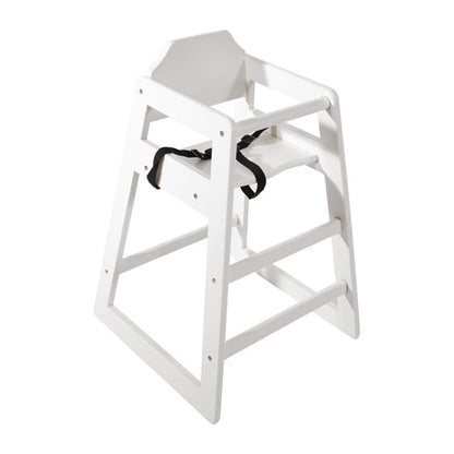 Shelving Bolero Wooden High Chair Antique White Finish - DL833 Bolero