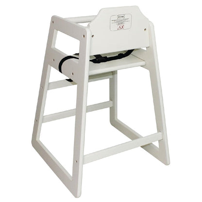 Shelving Bolero Wooden High Chair Antique White Finish - DL833 Bolero