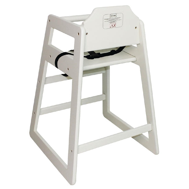 Shelving Bolero Wooden High Chair Antique White Finish - DL833 Bolero