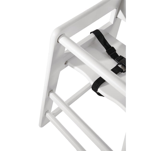 Shelving Bolero Wooden High Chair Antique White Finish - DL833 Bolero