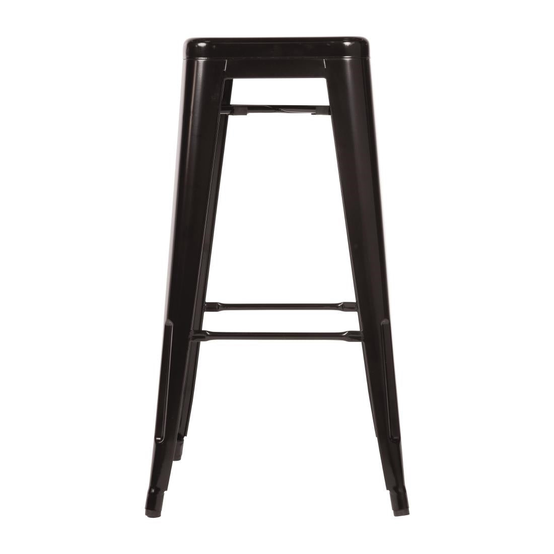 Bolero High Metal Bar Stools Black (Pack of 4) - DL881 Mattys