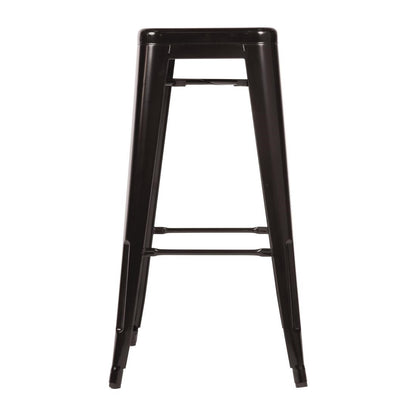 Bolero High Metal Bar Stools Black (Pack of 4) - DL881 Mattys
