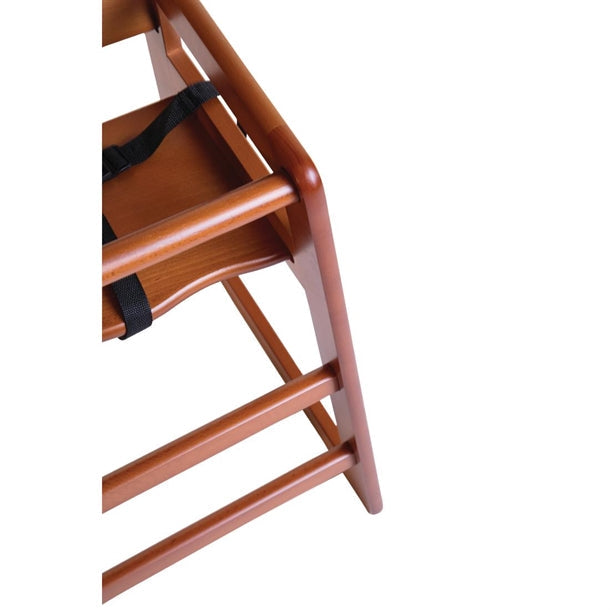 Benchtop Bolero Wooden High Chair Dark Wood Finish - DL901 Bolero