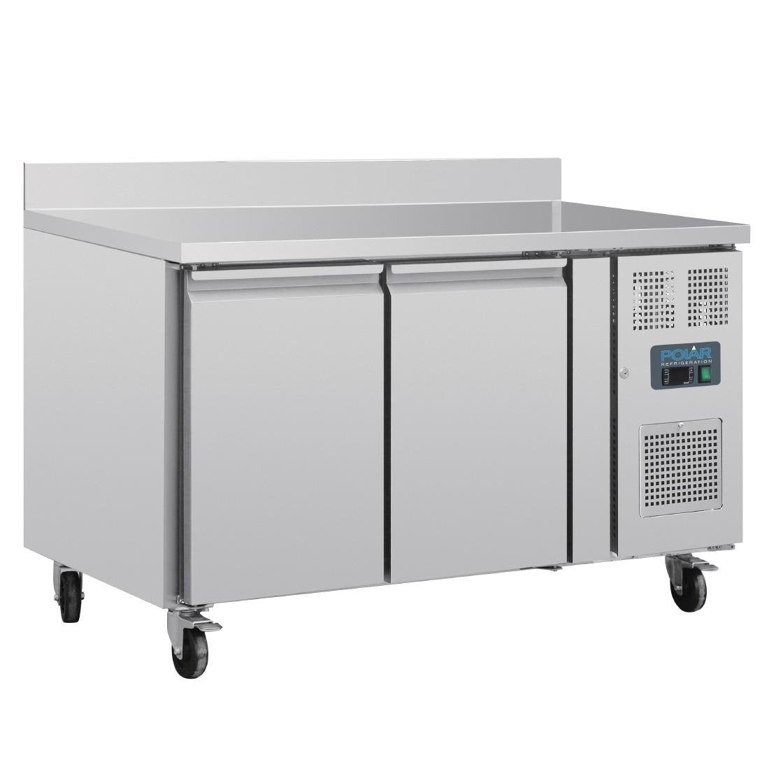 Polar U-Series 2 Door Counter Fridge with Upstand 282Ltr DL914-A Mattys