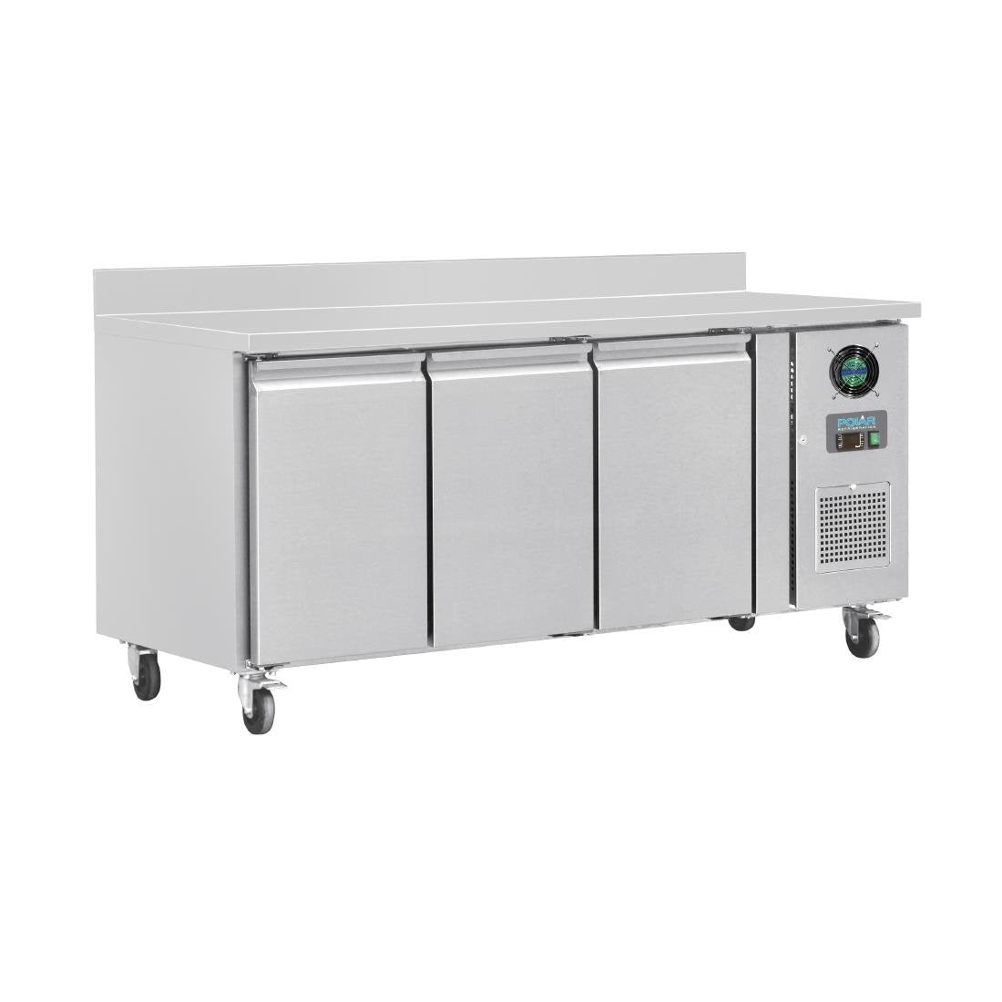 Polar U-Series 3 Counter Door Freezer with Upstand 417Ltr DL917-A Mattys