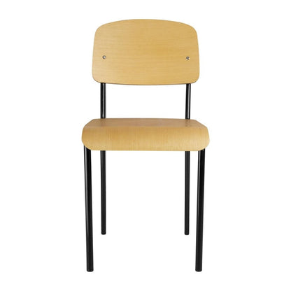 Shelving Bolero Wooden Dining Chairs with Black Steel Frame (Pack of 4) - DM338 Bolero