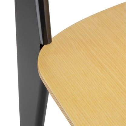 Shelving Bolero Wooden Dining Chairs with Black Steel Frame (Pack of 4) - DM338 Bolero
