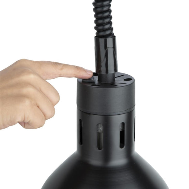 Benchtop Apuro Retractable Heat Lamp Matte Black Finish - DR759-A Apuro