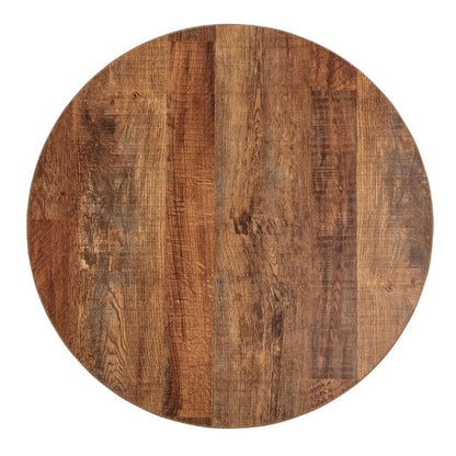 Bolero Pre-Drilled Round Table Top Urban Dark 600mm DR822 Mattys