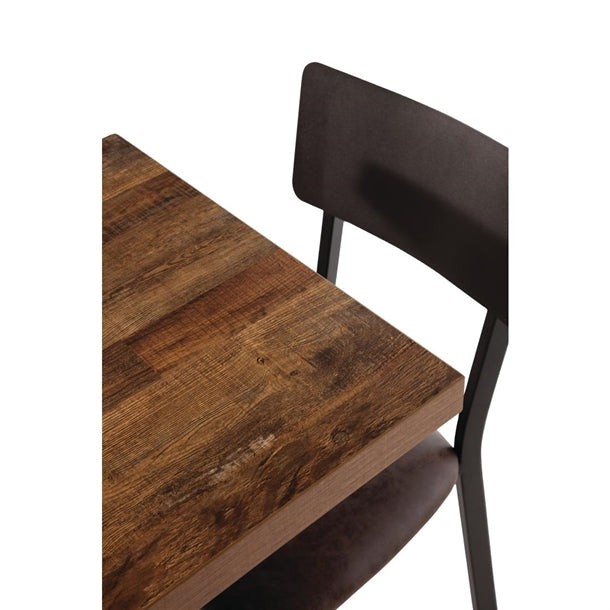 Benchtop Bolero Pre-Drilled Square Table Urban Dark 700mm - DR823 Bolero