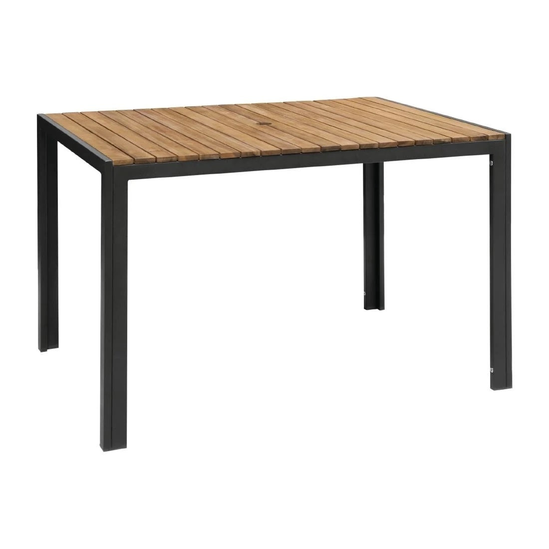 Bolero Acacia Wood and Steel Rectangular Table 1200mm DS153 Mattys