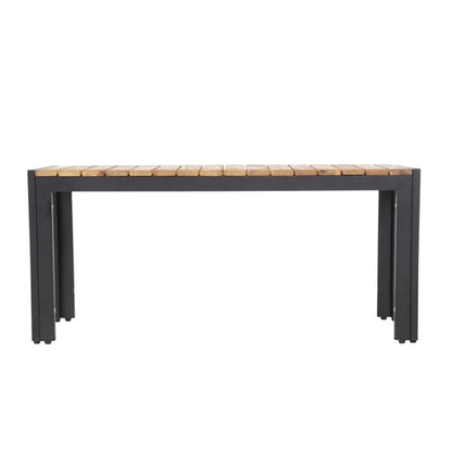 Benches Bolero Rectangular Steel and Acacia Benches 1000mm (Pack of 2) - DS154 Bolero