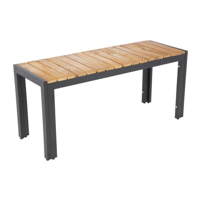 Benches Bolero Rectangular Steel and Acacia Benches 1000mm (Pack of 2) - DS154 Bolero