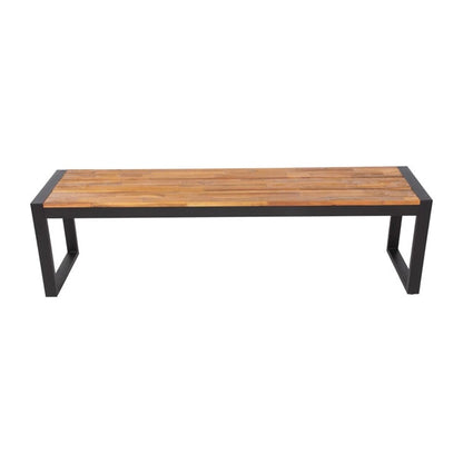 Benches Bolero Acacia Wood and Steel Industrial Benches 1600mm (Pack of 2) - DS158 Bolero