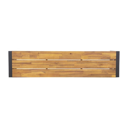 Benches Bolero Acacia Wood and Steel Industrial Benches 1600mm (Pack of 2) - DS158 Bolero
