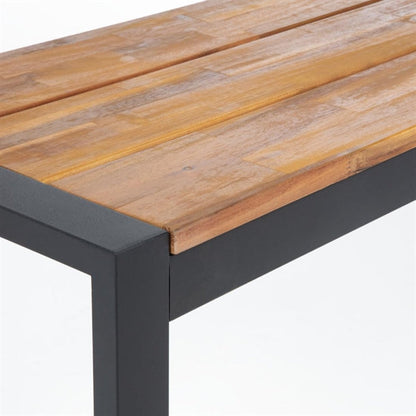 Benches Bolero Acacia Wood and Steel Industrial Benches 1600mm (Pack of 2) - DS158 Bolero