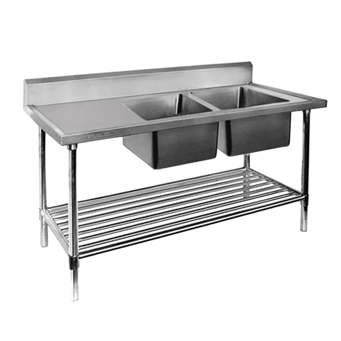 Benches F.E.D. Modular systems Double Right Sink Bench with Pot Undershelf  DSB61500R/A Mattys