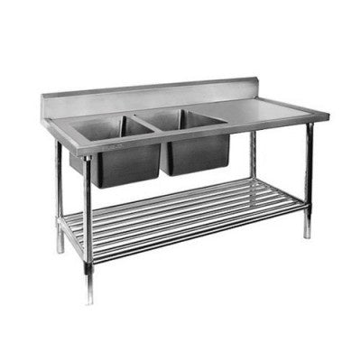 F.E.D. Modular systems DSB7-2400L/A Double Left Sink Bench with Pot Undershelf Mattys
