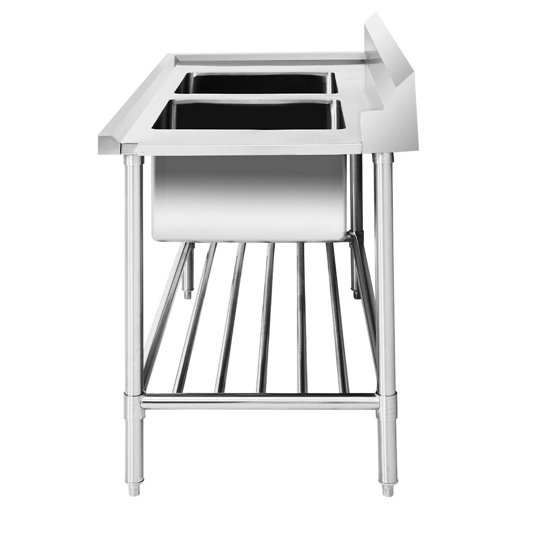 Right Inlet Double Sink Dishwasher Bench - DSBD7-1500R/A Modular Systems
