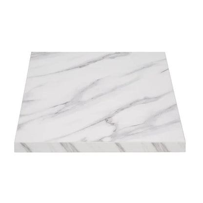 Bolero Pre-drilled Square Table Top Marble Effect 600mm DT444 Mattys