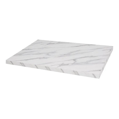 Furniture Bolero Pre-drilled Rectangular Table Marble Effect 1100x700mm - DT447 Mattys