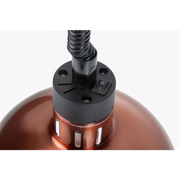 Benchtop Apuro Retractable Dome Heat Shade Copper Finish - DY460-A Apuro
