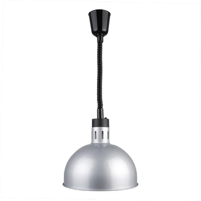 Benchtop Apuro Retractable Dome Heat Lamp Silver 2.5kW - DY461-A Apuro