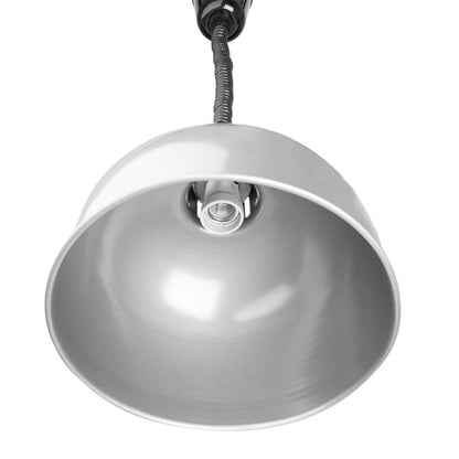 Benchtop Apuro Retractable Dome Heat Lamp Silver 2.5kW - DY461-A Apuro