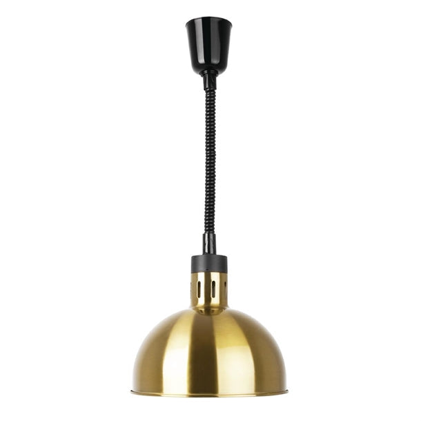 Benchtop Apuro Retractable Dome Heat Shade Pale Gold Finish - DY462-A Apuro