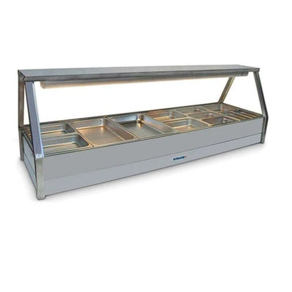 Roband E26 Straight Glass Hot Food Display Bar, 12 pans double row Mattys