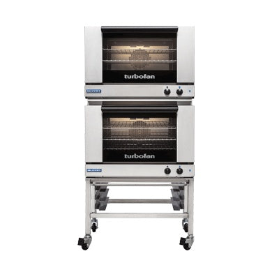 Turbofan Full Size Tray Manual Electric Convection Ovens Double Stacked E27M3/2