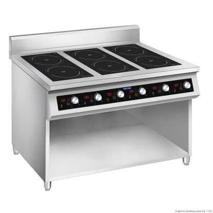 F.E.D Electmax-EIC7-1200P 700 Series Induction 6-Burner Cooker with Splashback Mattys