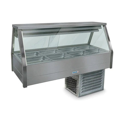 Roband ERX24RD Straight Glass Refrigerated Display Bar, 8 pans Mattys