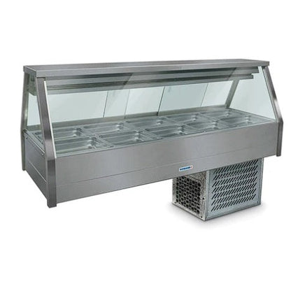Roband ERX25RD Straight Glass Refrigerated Display Bar, 10 pans Mattys