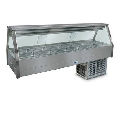 Roband ERX26RD Straight Glass Refrigerated Display Bar, 12 pans Mattys
