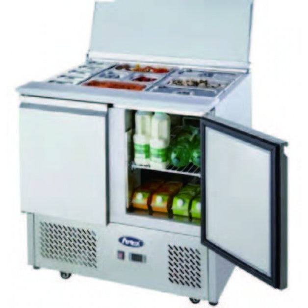 Atosa Two Doors Sliding Lid Saladette 900mm - ESL3800 Mattys