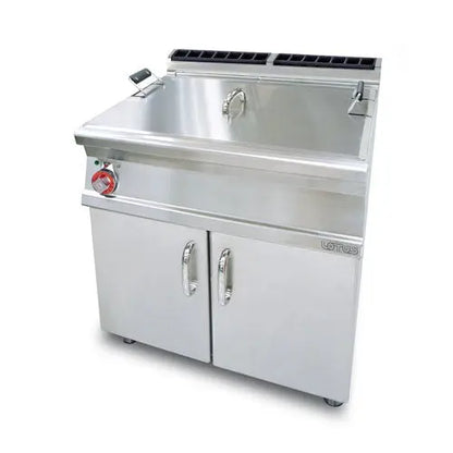 Lotus F45-78ET 45L Large Pan Electric Pastry Fryer on Cabinet Mattys