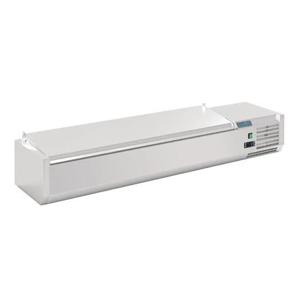 Polar G-Series Countertop Prep Fridge with Lid 7x 1/4GN with Hard Stainless Lid FA855-A Mattys