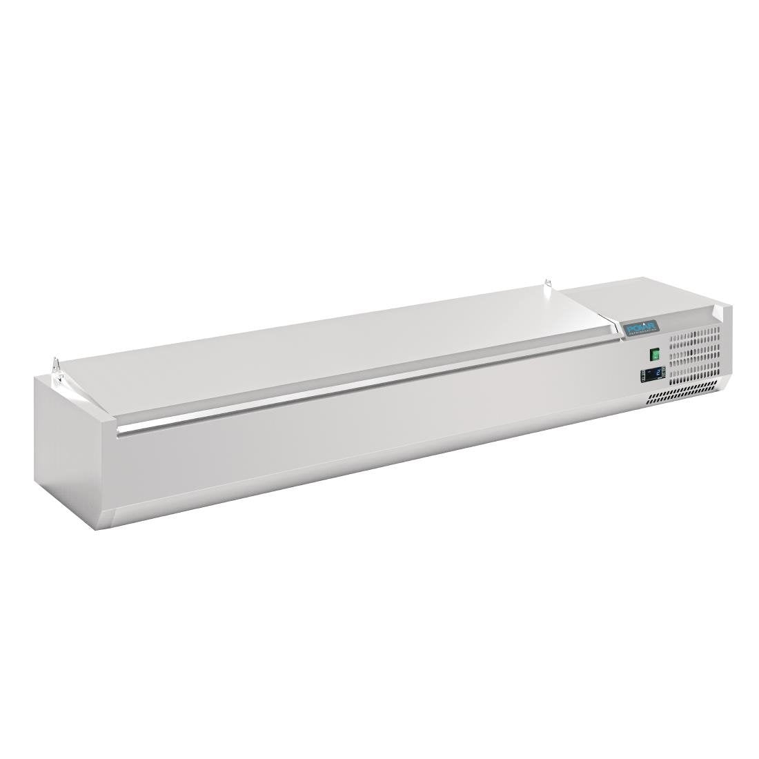 Polar G-Series Countertop Prep Fridge with Lid 8x 1/4GN with Hard Stainless Lid FA856-A Mattys